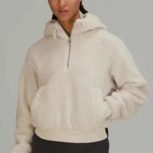 Lululemon Oh So Sherpa cream fleece hoodie 4 NWOT